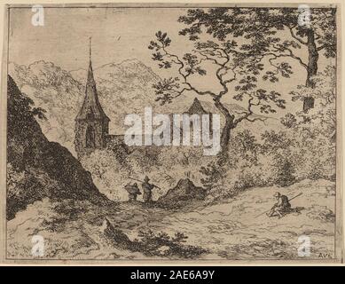 La Guglia; probabilmente c. 1645/1656 Allart van Everdingen, il Campanile, probabilmente c 1645-1656 Foto Stock