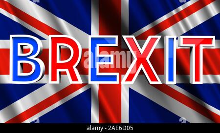 BREXIT UK esce UE 3D illustrazione Foto Stock