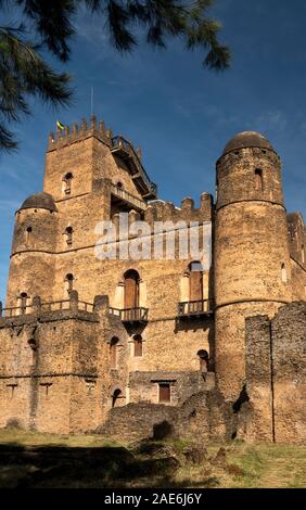 Etiopia, Amhara Region, Gondar, Fasil Ghebbi, storico royal composto, Fasilidas' Castello Foto Stock