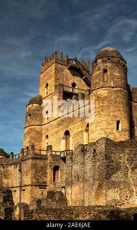 Etiopia, Amhara Region, Gondar, Fasil Ghebbi, storico royal composto, Fasilidas' Castello Foto Stock