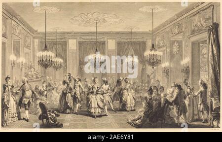 Le bal paré; 1774data Antoine-Jean Duclos dopo Augustin de Saint-Aubin, Le bal paré, 1774 Foto Stock