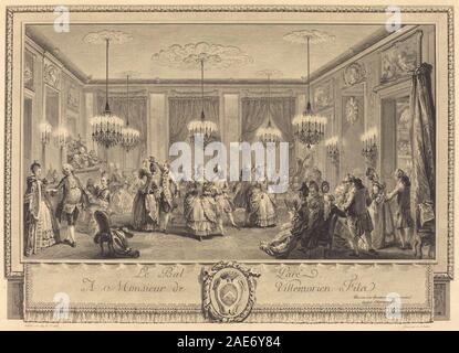 Le bal pare; 1774data Antoine-Jean Duclos dopo Augustin de Saint-Aubin, Le bal pare, 1774 Foto Stock