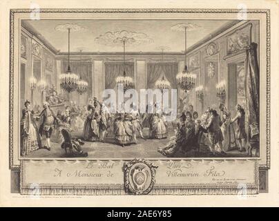 Le bal paré; 1774data Antoine-Jean Duclos dopo Augustin de Saint-Aubin, Le bal paré, 1774 Foto Stock