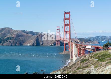 San Francisco/ Stati Uniti d'America, USA-30 Settembre 2019: vista aerea del Golden Gate si affacciano Foto Stock