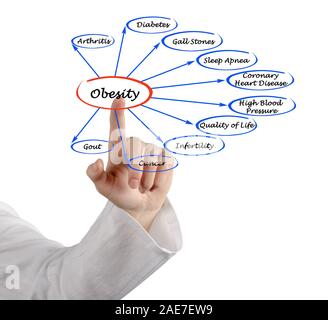 Schema di obesità Foto Stock