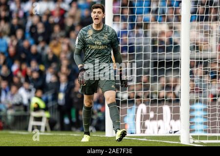 Estadio Santiago Bernabeu, Madrid, Spagna. Il 7 dicembre, 2019. La Liga Calcio, Real Madrid versus Reial Club de Barcellona Espanyol; Thibaut Courtois (Real Madrid) - Editoriale usare carte di credito: Azione Plus sport/Alamy Live News Foto Stock