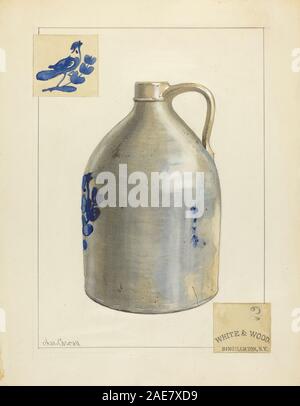 Caraffa in gres; 1935/1942 Charles Caseau, gres brocca, 1935-1942 Foto Stock