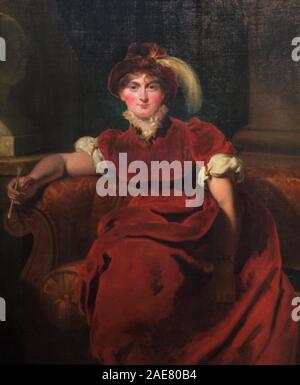 Carolina de Brunswick-Wolfenbuttel (1768-1821), reina consorte del Rey Jorge IV del Reino Unido. Retrato realizado por el pintor inglés Sir Thomas Lawrence (1769-1830). Oleo sobre lienzo, 1804. National Portrait Gallery. Londres. Inglaterra. Foto Stock