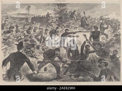 La guerra per l'Unione, 1862 - una carica a baionetta; pubblicato 1862 Dopo Winslow Homer, la guerra per l'Unione, 1862 - una carica a baionetta, pubblicato nel 1862 Foto Stock