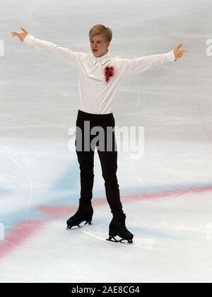 Torino, Italia, 07 dic 2019, Daniel grassl (junior uomini - Italia) durante l'ISU Grand Prix di Pattinaggio di Figura - Junior - Giorno 3 - Sport su ghiaccio - Credit: LPS/Claudio Benedetto/Alamy Live News Foto Stock