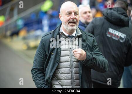 Bolton Stadium, Bolton, Regno Unito . Il 7 dicembre 2019. Bolton Wanderers' manager Keith Hill durante la scommessa del Cielo lega 1 corrispondenza tra Bolton Wanderers e AFC Wimbledon presso l Università di Bolton Stadium, Bolton sabato 7 dicembre 2019. (Credit: Ian Charles | MI News) La fotografia può essere utilizzata solo per il giornale e/o rivista scopi editoriali, è richiesta una licenza per uso commerciale Credito: MI News & Sport /Alamy Live News Foto Stock