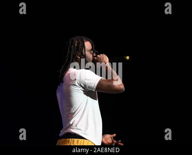 Dicembre 7, 2019, Norfolk, Virginia, Stati Uniti d'America: CHEIF KEEF giunge alla Chartway Arena presso Old Dominion University di Norfolk, Virginia il 6 dicembre 2019. (Credito Immagine: © Jeff Moore/ZUMA filo) Foto Stock