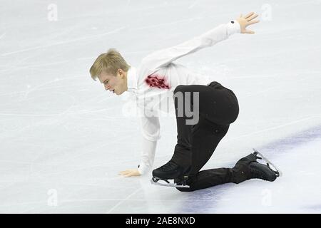 Torino, Italia. Il 7 dicembre, 2019. junior uomini - pattinaggio gratuito daniel grassl Italyduring ISU Grand Prix di Pattinaggio di Figura - Day 3, Sport su ghiaccio a Torino, Italia, 07 Dicembre 2019 - LPS/Tonello Abozzi Credito: Tonello Abozzi/LP/ZUMA filo/Alamy Live News Foto Stock