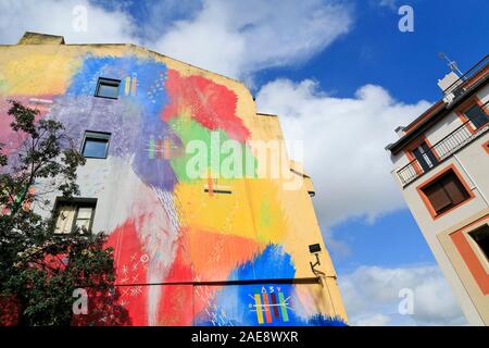 Plaza Tres Pilares, Bilbao, provincia di Biscaglia, Spagna Foto Stock