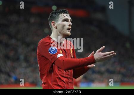 Il 27 novembre 2019, Anfield, Liverpool, in Inghilterra; la UEFA Champions League, Liverpool v Napoli : Andrew Robertson (26) di Liverpool Credit: Mark Cosgrove/news immagini Foto Stock