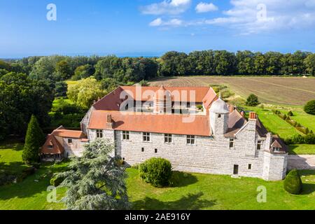 Manoir d'Angola, un castello rinascimentale e palazzo, italiano-francese costruito monumento storico vicino a Dieppe, Costa della Manica, Varengeville-sur-Mer, Foto Stock