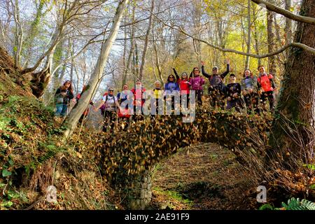 Il trekking godendo di autunno a Trabzon tonya yakçukur Foto Stock