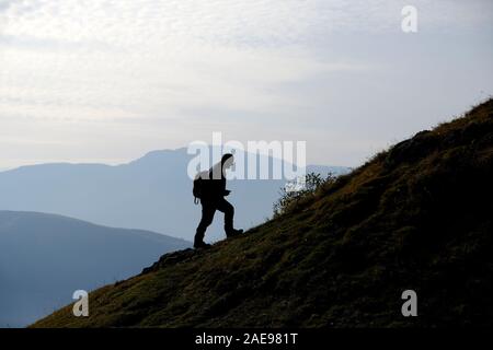 Il trekking godendo di autunno a Trabzon tonya yakçukur Foto Stock