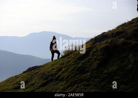 Il trekking godendo di autunno a Trabzon tonya yakçukur Foto Stock