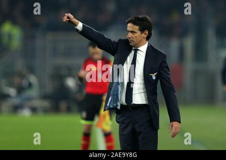 Roma, Italia. 07Th Dec, 2019. Lazio allenatore Simone INZAGHI durante il campionato di Serie A TIM match tra SS Lazio e Juventus FC presso lo Stadio Olimpico il 7 dicembre 2019 a Roma, Italia. Lazio battere la Juventus da 3-1 durante la 15 round della Serie A (foto di Giuseppe Fama/Pacific Stampa) Credito: Pacific Press Agency/Alamy Live News Foto Stock