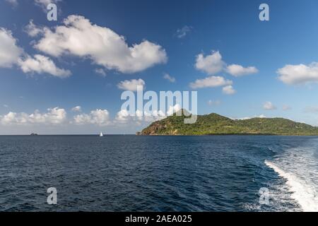 Isole disabitate vicino a Carriacou, Grenada Foto Stock