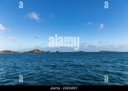 Isole disabitate vicino a Carriacou, Grenada Foto Stock