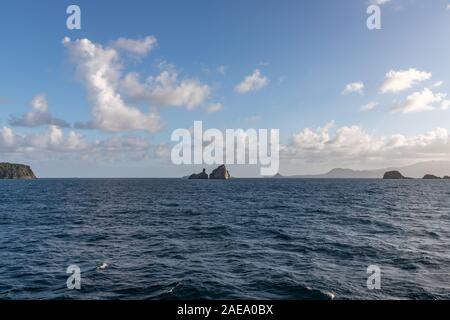 Isole disabitate vicino a Carriacou, Grenada Foto Stock