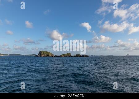 Isole disabitate vicino a Carriacou, Grenada Foto Stock