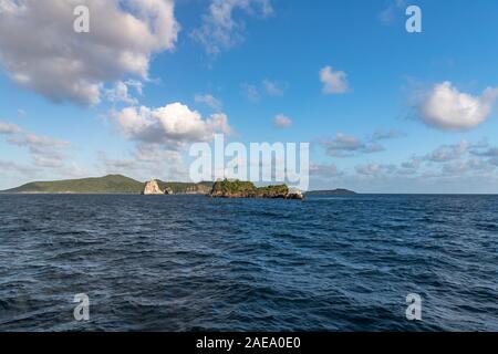 Isole disabitate vicino a Carriacou, Grenada Foto Stock