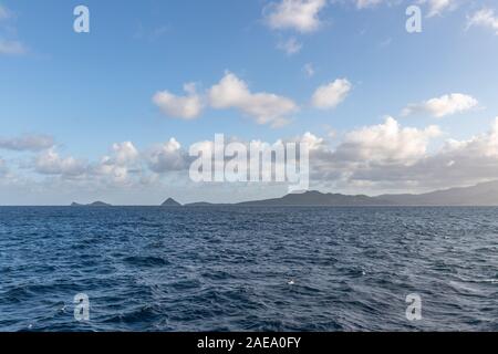 Isole disabitate vicino a Carriacou, Grenada Foto Stock