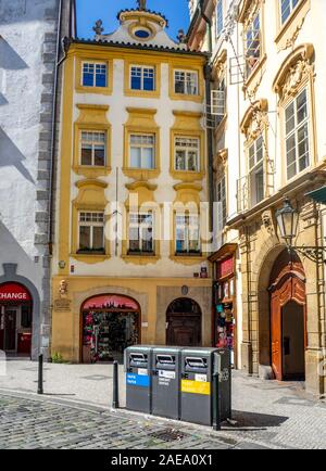 Casa dei genitori di Josef Mysliveček in via Melantrichova a Praga, Repubblica Ceca. Foto Stock