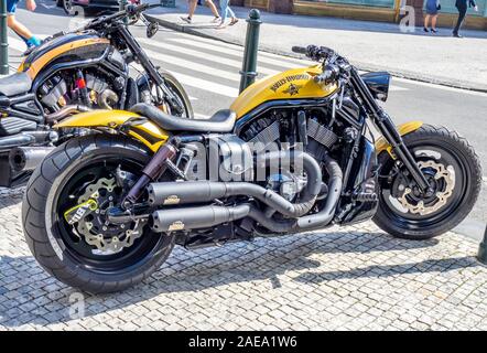 Harley Davidson VRSC Night Rod moto speciali a Praga Repubblica Ceca. Foto Stock