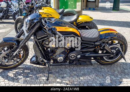 Harley Davidson VRSC Night Rod moto speciali a Praga Repubblica Ceca. Foto Stock