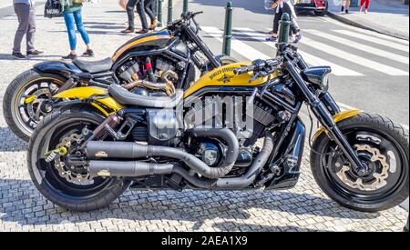 Harley Davidson VRSC Night Rod moto speciali a Praga Repubblica Ceca. Foto Stock