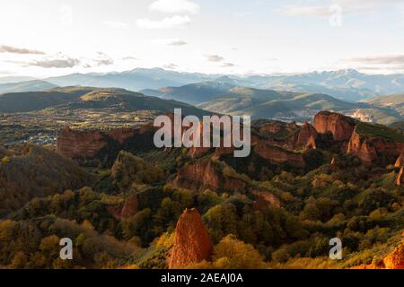 Las Medulas.romane antiche miniere d'oro. El Bierzo, Leon, Foto Stock