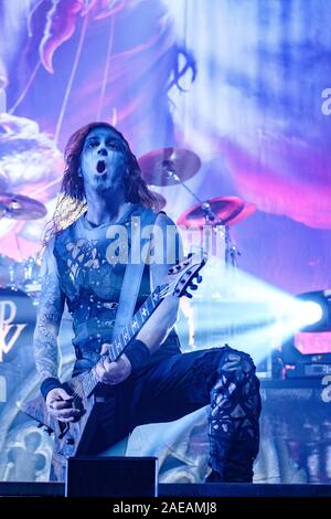 Berna, Svizzera. 07Th Dec, 2019. Il tedesco della band power metal Powerwolf esegue un concerto dal vivo presso la Festhalle di Berna. (Photo credit: Gonzales foto/Tilman Jentzsch/Alamy Live News). Foto Stock
