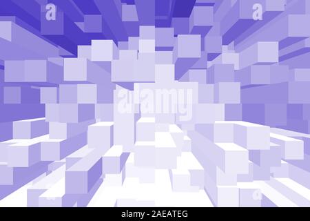 Abstract sfondo costituito da blocchi in lilla e bianco Foto Stock