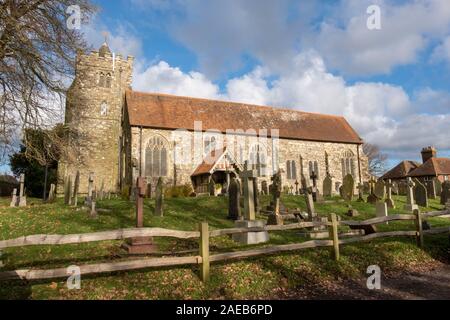 La Chiesa di San Giorgio, Brede, East Sussex, Regno Unito Foto Stock