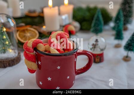 Candy Cane i cookie Foto Stock