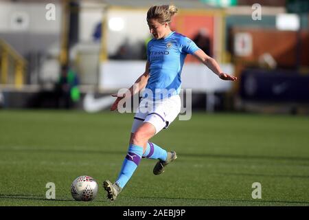 Kingston Upon Thames, Regno Unito. 08 Dic, 2019. Ellen White del Manchester City Le donne in azione. Barclaycard FA Womens superleague, Chelsea donne v Manchester City le donne al Cherry Red Records Stadium di Kingston upon Thames, Surrey, domenica 8 dicembre 2019. Questa immagine può essere utilizzata solo per scopi editoriali. Solo uso editoriale, è richiesta una licenza per uso commerciale. Nessun uso in scommesse, giochi o un singolo giocatore/club/league pubblicazioni. pic da Steffan Bowen/Andrew Orchard fotografia sportiva/Alamy Live news Credito: Andrew Orchard fotografia sportiva/Alamy Live News Foto Stock