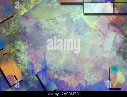 New York astratta. Forme geometriche Foto Stock