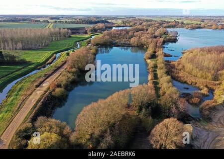 NAR Valley River e Lakes at Pentney, Norfolk, Regno Unito Foto Stock