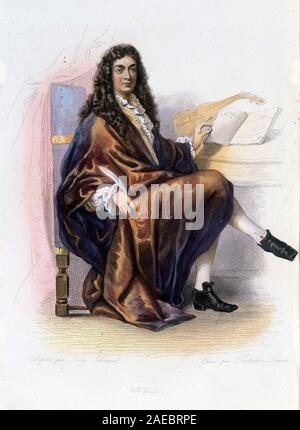 Jean Baptiste Lully (Giovanni Battista Lulli) (1632-1687) - in 'Le Plutarque francais" Ed. Mennechet, 1844 - 1847 Foto Stock