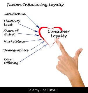 Fattori che influenzano la lealtà Foto Stock