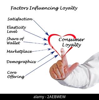 Fattori che influenzano la lealtà Foto Stock