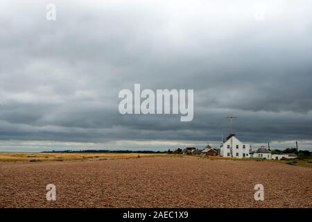 Proprietà residenziali Shingle Street Suffolk REGNO UNITO Foto Stock