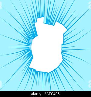 Rotture radiali sul vetro rotto. Illustrazione Vettoriale. Illustrazione Vettoriale