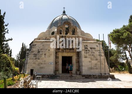 I Pastori' Campo Cappella è un edificio religioso della Chiesa cattolica che è nella zona di Beit Sahur a sud-est di Betlemme in Cisgiordania. Foto Stock