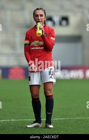 Leigh, Regno Unito. 08 Dic, 2019. LEIGH, Inghilterra - dicembre 8th Katie Zelem (capitano) del Manchester United per le donne durante la Barclaycard FA DONNA Super League match tra Manchester United e Everton a Leigh Sport Stadium, Leigh domenica 8 dicembre 2019. (Credit: Eddie Garvey | MI News) La fotografia può essere utilizzata solo per il giornale e/o rivista scopi editoriali, è richiesta una licenza per uso commerciale Credito: MI News & Sport /Alamy Live News Foto Stock