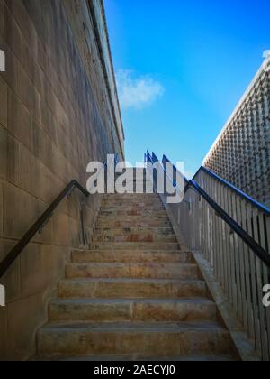 Scale alla costruzione del nuovo Parlamento a La Valletta, Malta Foto Stock